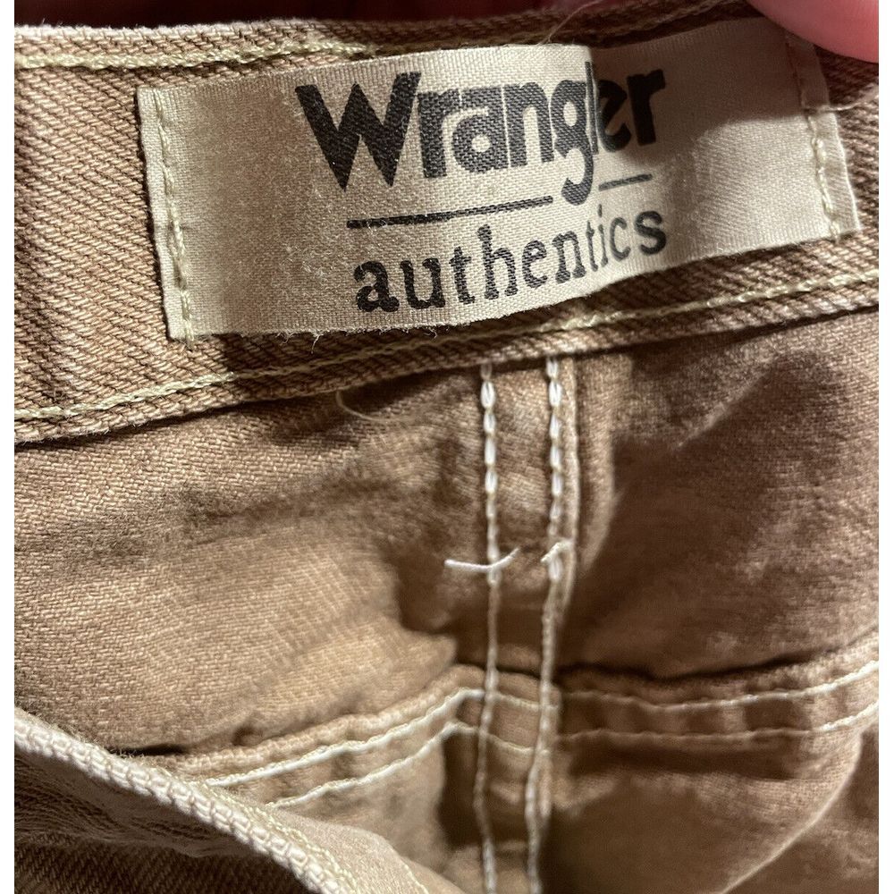 Wrangler Authentic Khaki Brown Straight Leg Jeans Size 40‎ x 32 - Picture 4 of 5